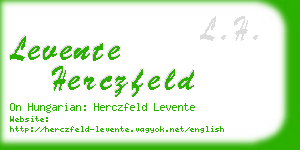 levente herczfeld business card